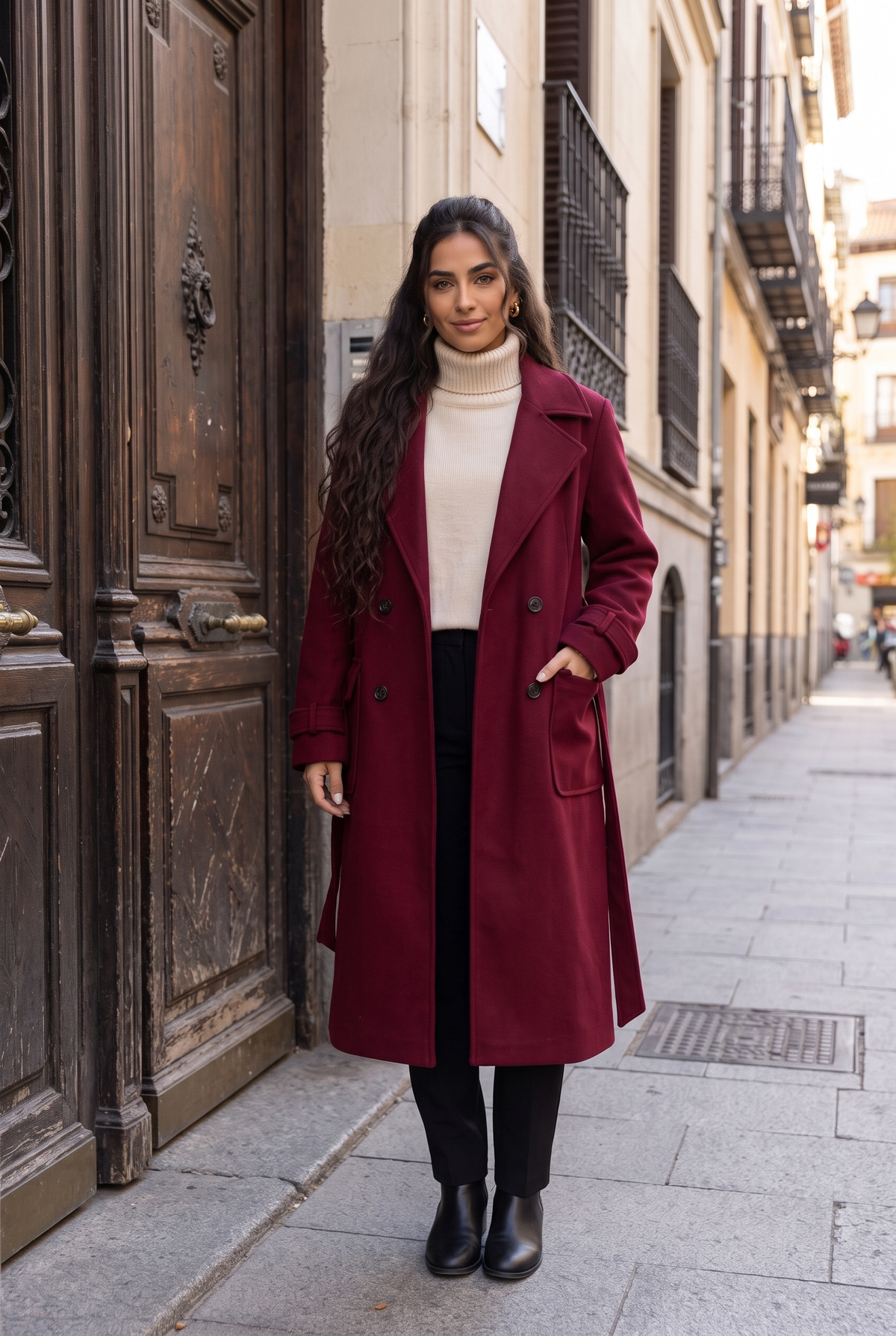 Abrigo Carlota Burdeos