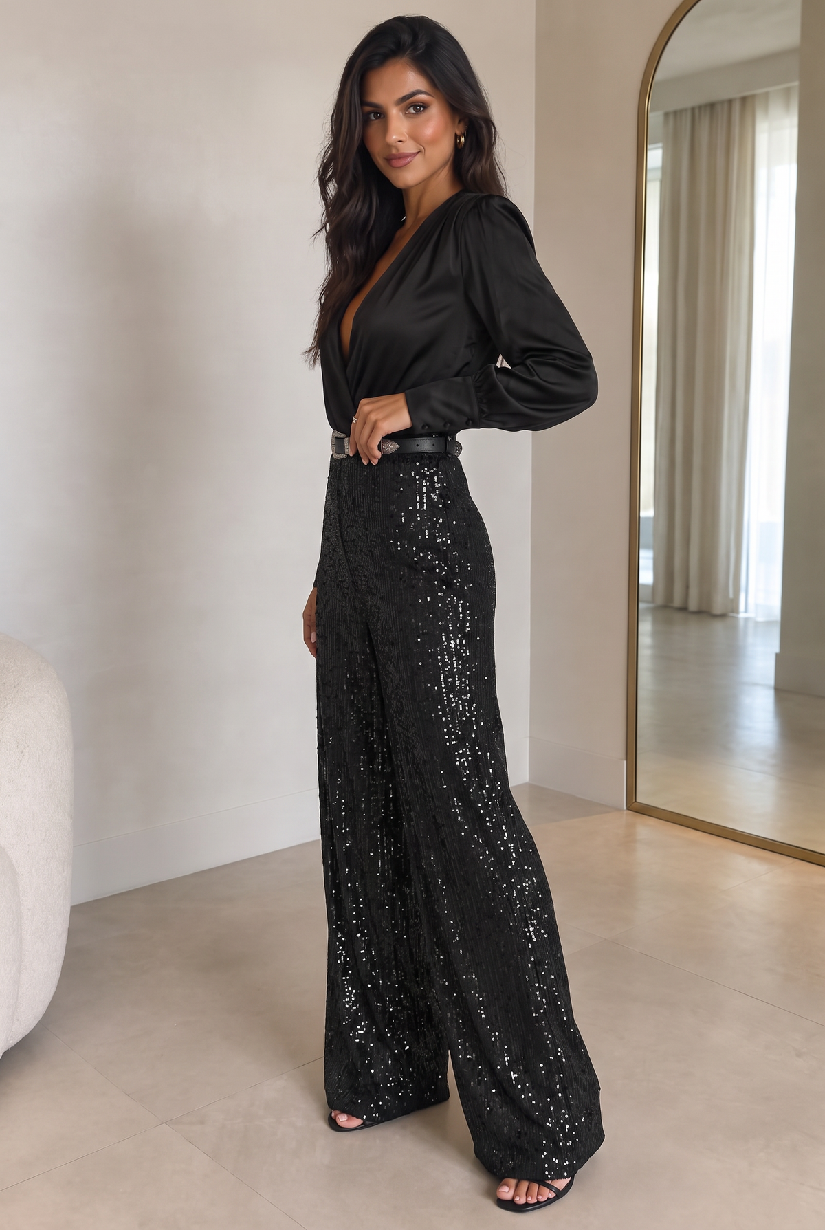 Conjunto Zafira Negro con cinturón